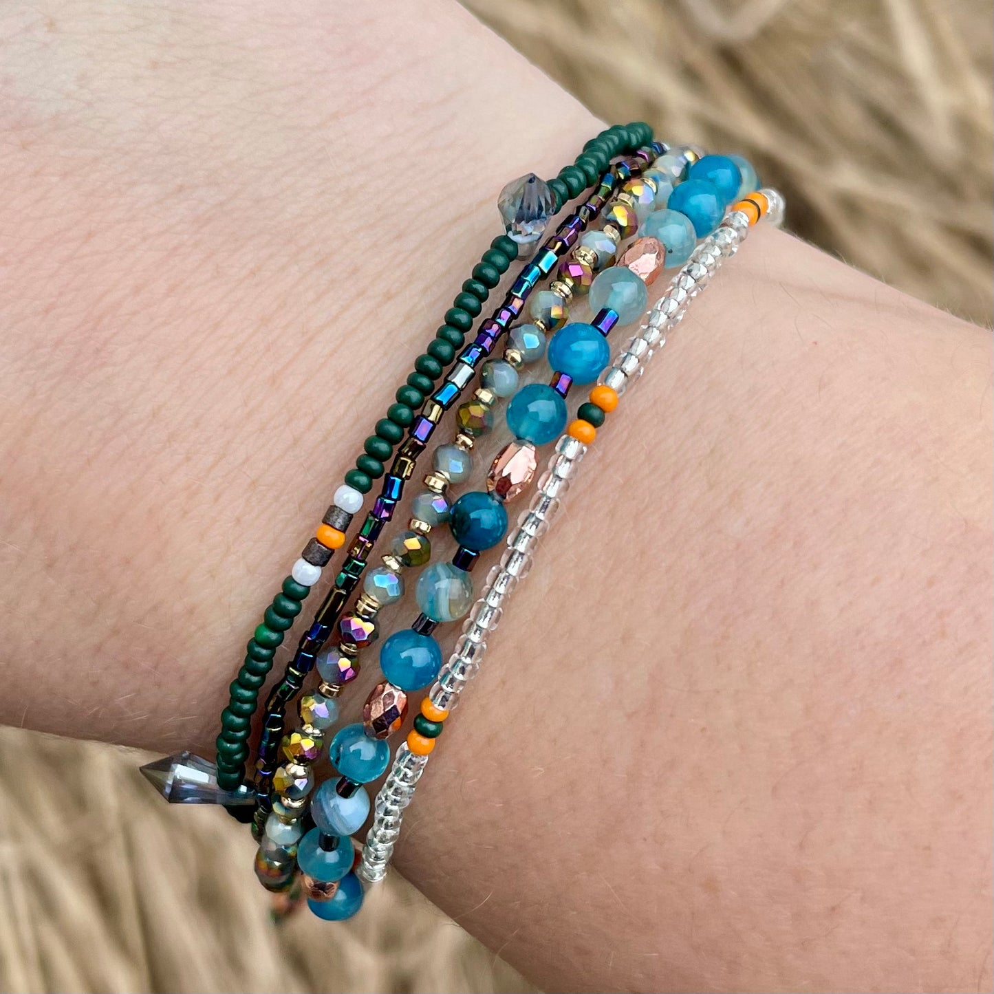 Adjustable Boho Beaded Bracelet