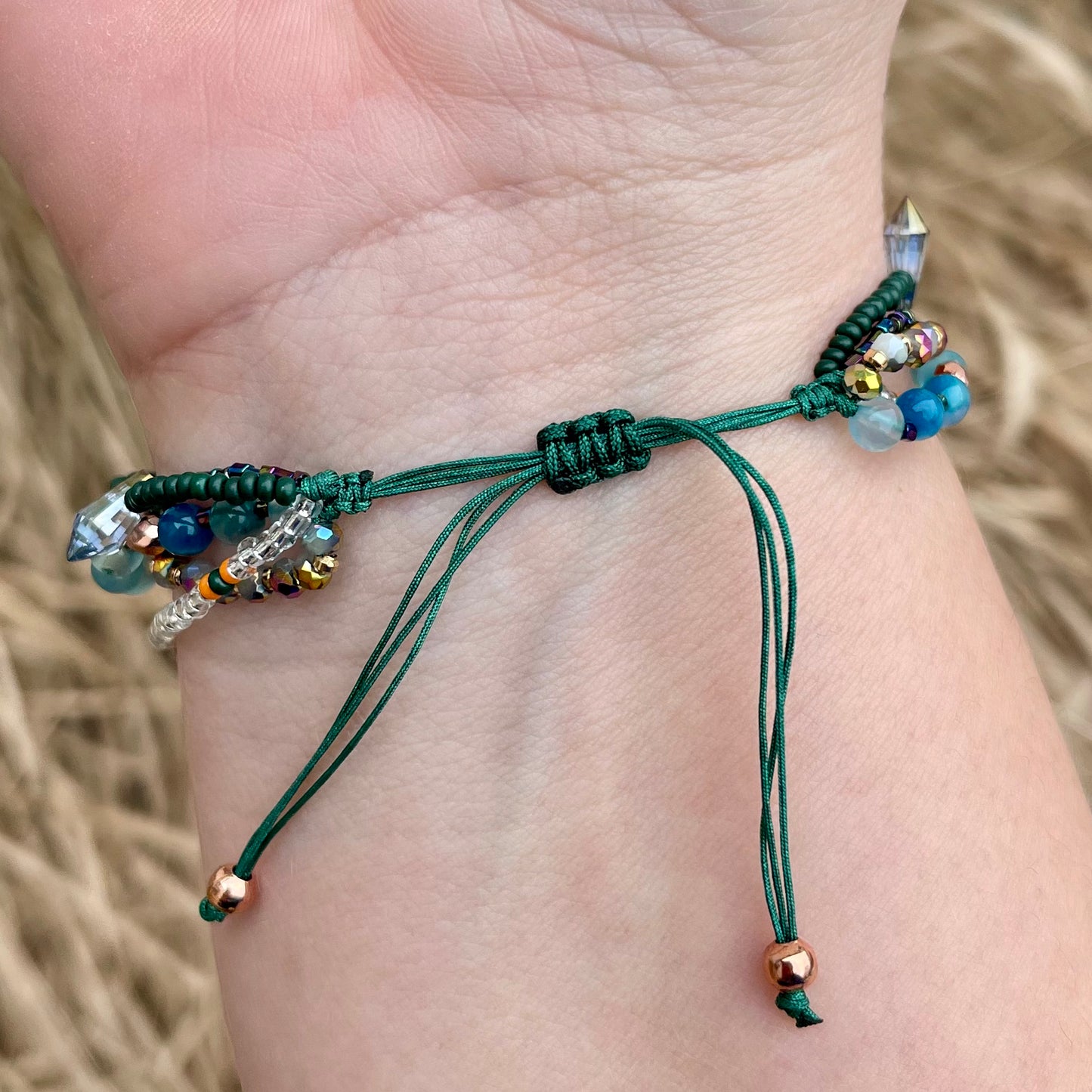 Adjustable Boho Beaded Bracelet