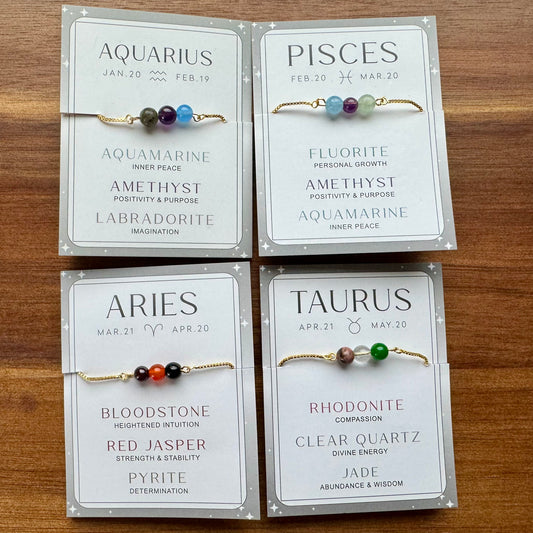 Zodiac Crystal Bracelets