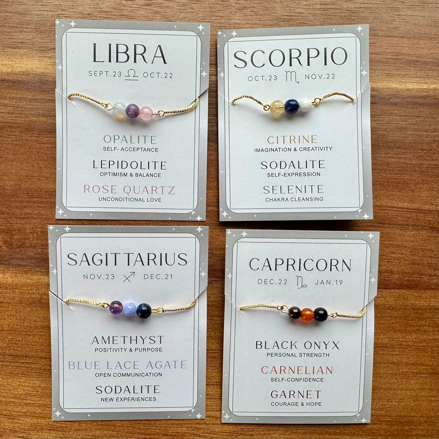 Zodiac Crystal Bracelets