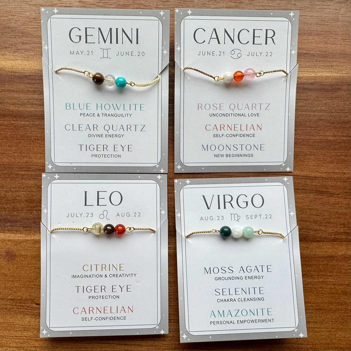 Zodiac Crystal Bracelets